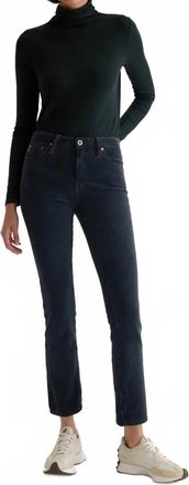 AG - Adriano Goldschmied Womens Mari Corduroy Pants In Melange Smoke