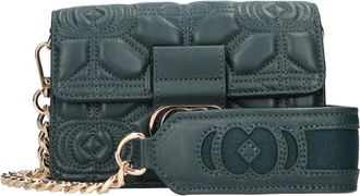 La Carrie Tassen, Dames, Blauw, ONE Size, Leer, Mini Leren Tas