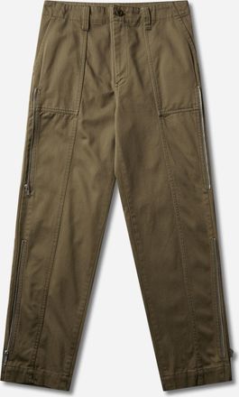 Undercover Men s Side Zipper Cotton Chino Pants Khaki