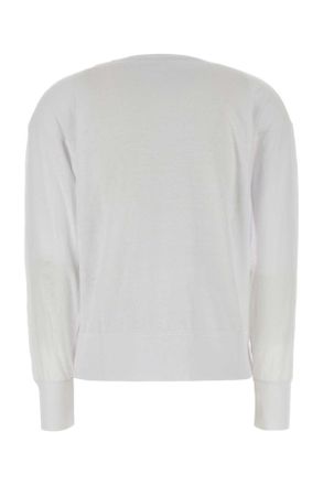 Isabel Marant Logo-Embroidered Linen Sweater - White
