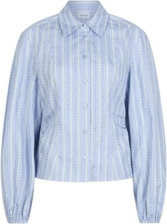 Dante6 Therese Stripe Blouse - Dames - Overhemden - Blauw - XS - Katoen - Overhemden