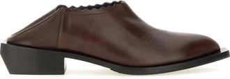 Moschino Cuban Heel Shootie - Dames - Muiltjes - Bruin - 38 EU - Leer - Schoenen
