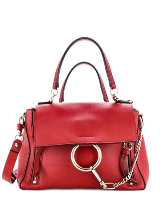 Chloé Borsa a tracolla Faye Day piccola in pelle - Rosso