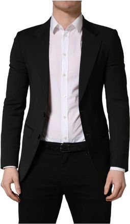 Dolce & Gabbana Blazers, male, Black, Size: XS 2 Button Suit Jacket