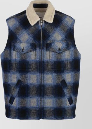Isabel Marant vest sleeveless zippered check motif