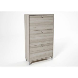 Terraneo Terraneo - Zapatero De Doble Fondo Con Tres Puertas Para Hasta 18 Pares De Zapatos