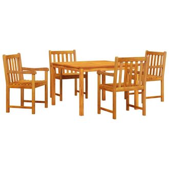 Berkfield Home 5-Piece Garden Dining Set - Solid Acacia Wood