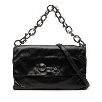 Miu Miu Pre-owned Miu Miu Nappa Crystal Chain Satchel Ladies 1IDEHU1I2UD1I8P0