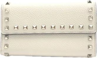 Valentino Ivory Leather Long Wallet (Bi-Fold) (Pre-Owned)