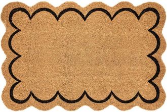 Beliani Felpudo De Fibra De Coco Antideslizante 60 X 90 Cm Con Dorso De Pvc Motivo Ondulado Natural Holon