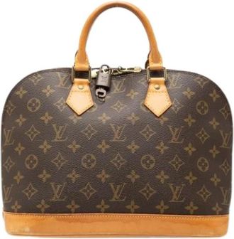 Louis Vuitton Pre-owned Monogram Alma PM - Dames - Vintage Handtas - Bruin - ONE Size - Leer - Vintage