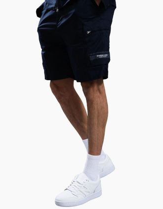 Marshall Artist Mens Marshall Artist Seafield Navy Cargo Shorts - Green - Size: 32/34/35