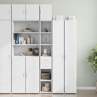 vidaXL Mobile Sottile Bianco 30x42,5x225 cm in Truciolato - Vidaxl