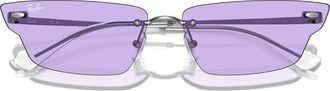 Ray-Ban 63mm Frameless Butterfly Sunglasses in Gunmetal at Nordstrom
