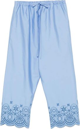 La DoubleJ Pantaloni con ricamo - Blu