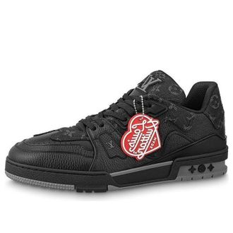 Louis Vuitton x Nigo LV Trainers Black Denim 1A9IPH