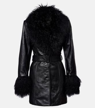 Nili Lotan Sefa belted leather jacket