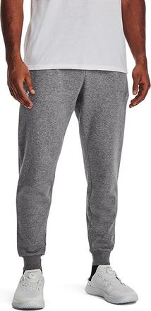 Under Armour Rival Fleece Joggers Mens Clothing Castlerock Light Heather/White : SM 31, Cotton/Fleece/Polyester