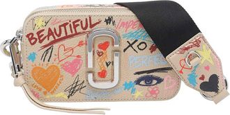 Marc Jacobs Beige Multi The Punk Scribble Snapshot Bag