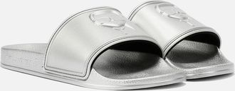 Karl Lagerfeld Womens Karl Lagerfeld Kondo 2.0 Karl NFT Womens Silver Slides - Size: 6