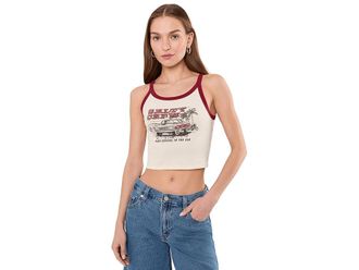 Salty Crew Truck Stop Tank Womens Clothing Off-White : SM, Cotton