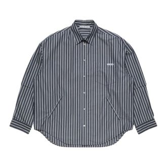 Acne Studios Double-sleeve Button-up Shirt - Heren - Casual Overhemden - Blauw - S - Katoen - Overhemden