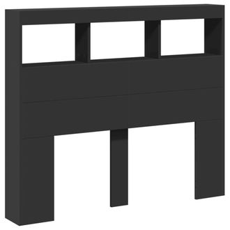 vidaXL Cabecero De Cama Con Led Negro 120x17x102 Cm Vidaxl