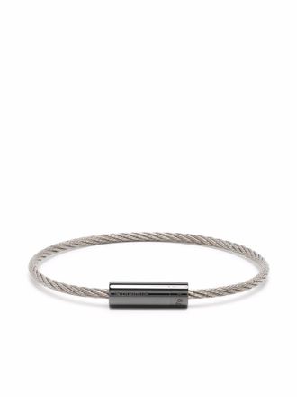 Le Gramme 5g polished ceramic cable bracelet - Silver
