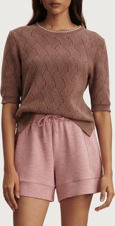 Varley Agathe Knit Top in Brownie at Nordstrom, Size Xx-Small