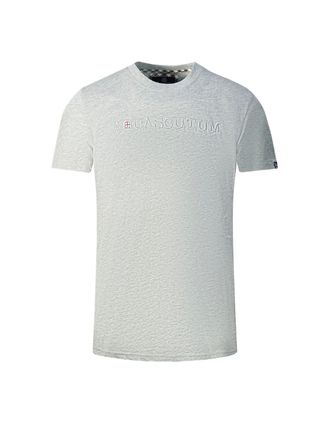 Aquascutum Mens Aquascutum Brand Embossed Logo Grey T Shirt - Size: 38