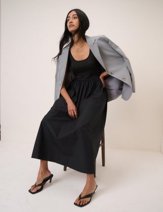 Nobody's Child Black Sleeveless Colorado Midi Dress