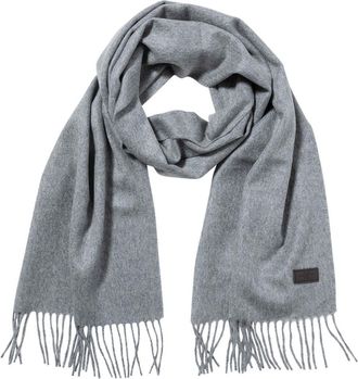 Hickey Freeman Cashmere Fringe Scarf in Grey at Nordstrom Rack
