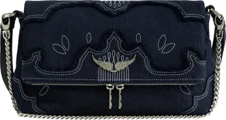 Zadig&Voltaire Rocky II Denim Crossbody Bag in Silent at Nordstrom
