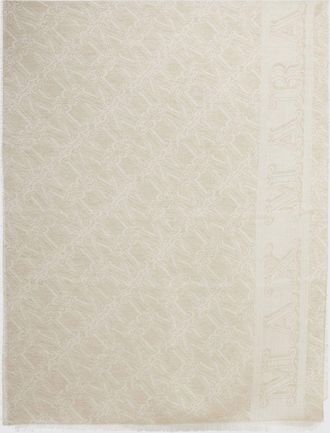 Max Mara Sciarpa di lana e seta con monogramma Max Mara
