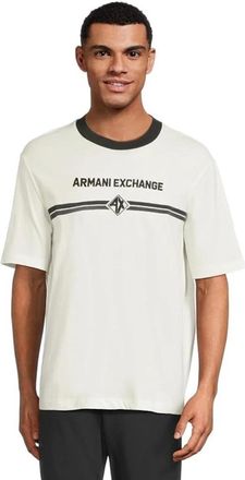 A|X Armani Exchange Linear Logo T-shirt - Heren - T-shirts - Wit - XL - Katoen - Tops