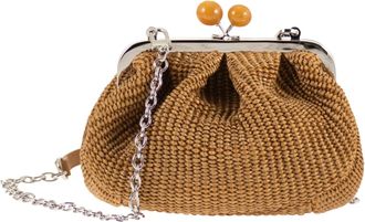 Max Mara Weekend Maxmara Wkapalmas Pasticcino-Tasche mit Raffia-Effekt
