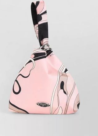 Pucci soft clutch bag abstract pattern knot handle