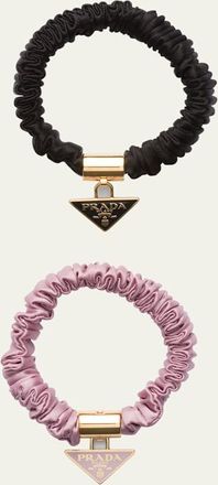 Prada Silk Scrunchies, Set of 2