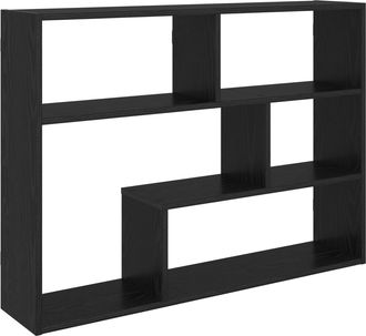 vidaXL Estante De Pared Montada En La Pared Roble Negro Vidaxl