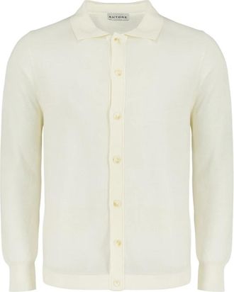 Autore Cardigan Freeman - Heren - Vesten - Wit - S - Wol - Truien & Vesten