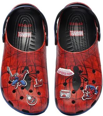 Crocs Mens Classic Clogs - Shoes Red/Blue/Multi Size 10.0