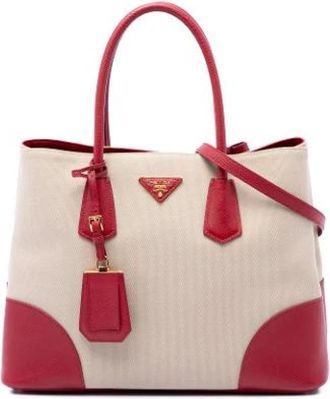 Prada Pre-owned Vintage Satchel - Dames - Vintage Shopper - Beige - ONE Size - Leer - Vintage