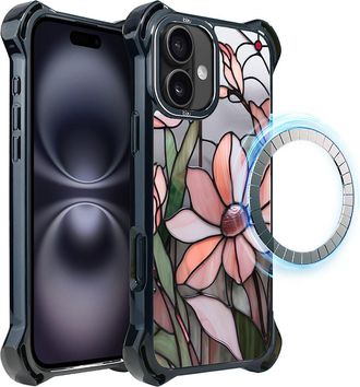 OEM Funda Ibizu Dropguard Ultra Para Iphone 16 Plus Con Magsafe, Color Cristal, Rosa Magnolia