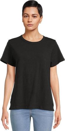 Lilla P Relaxed Boyfriend T-Shirts Womens Clothing Black : XL, Cotton