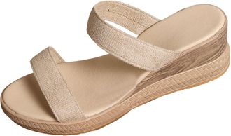 Generic Womens Platform Sandals Open Toe Wedge Sandal With Back Strap Summer Dressy Casual Shoes Arch Support Walking Slippers For Beach, Travel, Walking, Dai