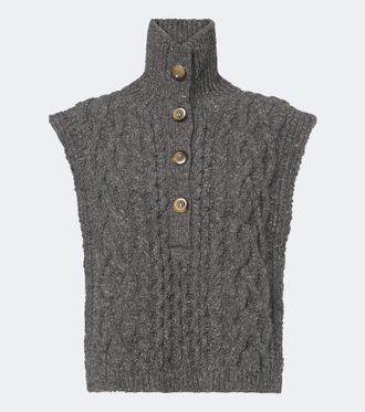 Isabel Marant Cable knit wool-blend sweater vest