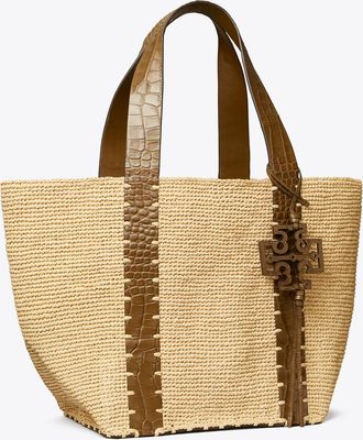 Tory Burch Womens Straw Tote, One Size