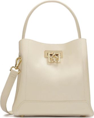 Kazar Leren hand- en schoudertas - Dames - Handtassen - Beige - ONE Size - Leer - Tassen
