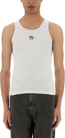 Marine Serre Ribbed Tank Top With Moon Logo