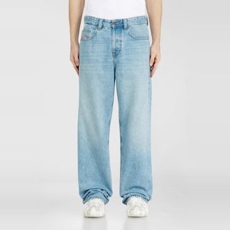 Diesel Relaxed Jeans Low Waist 2001 D-Macro, Light blue, Button fly